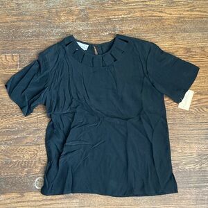 5/25 SilkLand Black Silk Women's Blouse New Old Stock